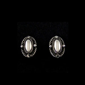 Georg Jensen Ear Clips Of The Year 2004 w. Silverstone - Picture 1 of 2