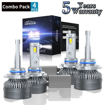 Combo 4x faros LED bombillas de haz alto bajo 120000LM para Chevrolet K1500 1990-1999 Foto 1 de 4