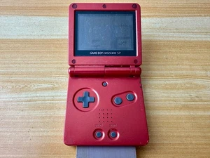 Nintendo Gameboy Advance SP AGS001 Flame Crimson Red Handheld System Console - Picture 1 of 9