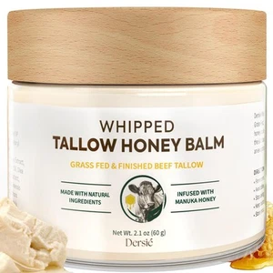 Dersie Tallow and Honey Balm: 100% Grass- for Women, Men & Kids (2.1 oz)  04/28 - Picture 1 of 8