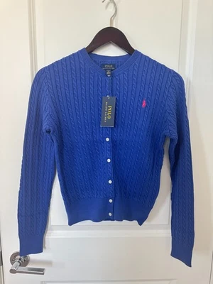Nuevo con etiquetas Polo Ralph Lauren Cárdigan de Algodón para Niña Grande Azul Real, Talla XL (16) Foto 1 de 4