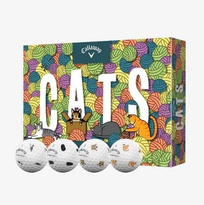 Callaway Genuine Chrome Tour Truvis Cats Edition Balls 12PCS SET - Image 1 of 4