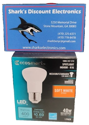 EcoSmart Dimmable LED Light Bulb Soft White R16 2700k 400lm 40W 120V 1006247272 - Image 1 of 3