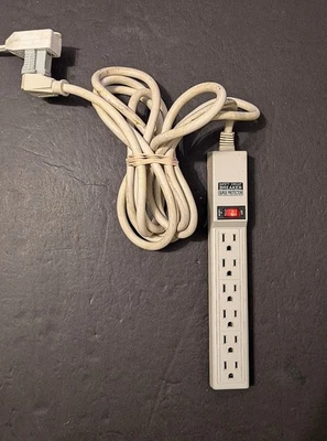 6 Outlet Power Strip Surge Protector & 15 Ft Cord - As Is, In Working Condition - Image 1 of 2