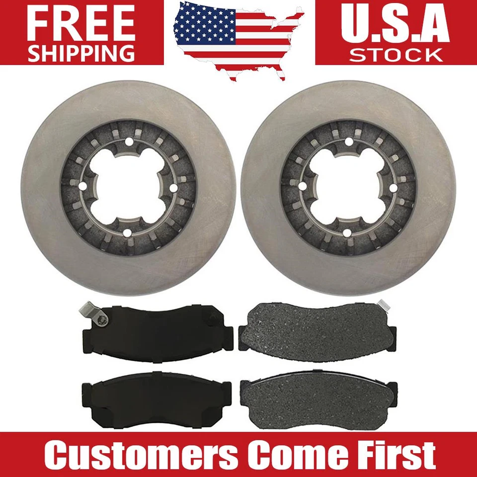 Rotores de freno delanteros + pastillas de freno de cerámica para 1987 1988 Subaru Justy Foto 1 de 4