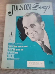 Libro de canciones vintage 1947 Jolson Songs Al Jolson 47 páginas libro de partituras - Imagen 1 de 3