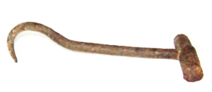 19th c. Primitive Hand Forged Ice or Meat Hook - Picture 1 of 4