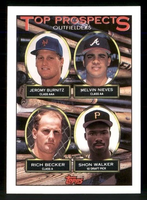 Jeromy Burnitz / Melvin Nieves / Rich Becker / Shon Walker - 1993 Topps #658 - Image 1 of 2