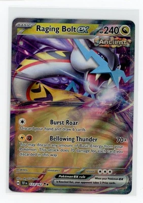 Pokemon SV05: Temporal Forces #123/162 Raging Bolt ex - Image 1 of 2