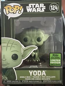 Funko Pop! Star Wars Yoda #124 2021 Spring Convention Exclusive With Protector