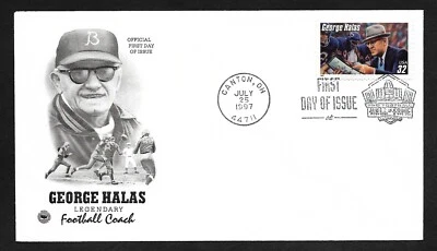#3146 32c -Legendary Football Coaches -"Papa Bear" George Halas-  PCS FDC - Image 1 of 2