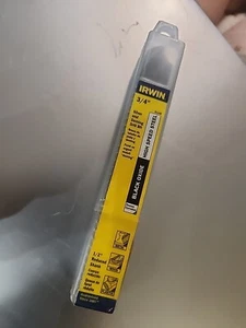 Irwin 91148 Schnellarbeitsstahl Schwarzoxid gerader Schaft Bohrereinsatz 3/4 x 6 L Zoll - Bild 1 von 3