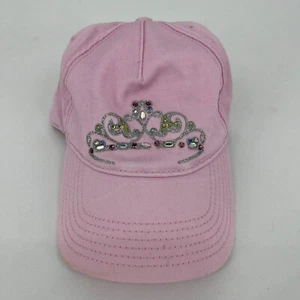 Disneyland Resort Strapback Hat Women's One Size Pink Princess Tiara Logo - Picture 1 of 10