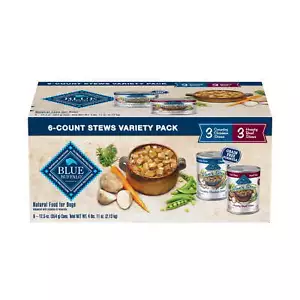 Blue Buffalo Blue's Stew Grain Free Adult Wet Dog Food Variety Pack 12.5 Oz Cans - Picture 1 of 7