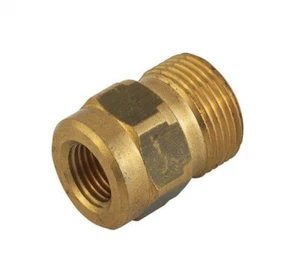 Brass M22 Male x 1/4 BSP Female Pressure Washer Hose Outlet Adaptor Karcher - Picture 1 of 1