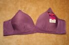 Purple 36/80 strapless bra that is slightly shiny on band & cups