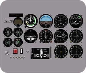 Aircraft Instrument Panel Computer / Laptop Mouse Pad - Picture 1 of 1