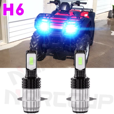 100W H6M LED Headlights Bulb new For Honda Rancher 400 TRX400FA 4x4 AT 2004-2007 - Image 1 of 4