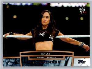 AJ Lee 2013 Topps WWE Triple Threat 3 Insert Craziness TT17-3