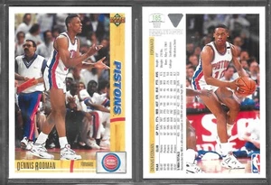 Upper Deck NBA Basketball 1991 #185 Dennis Rodman Detroit Pistons Bulls Card - Picture 1 of 1