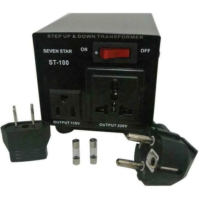 SevenStar ST-100W Watt 110V to 220V Step Up/Down Transformer Voltage ConverterD4 - Image 1 of 1