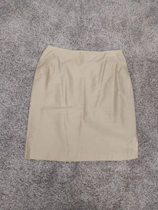 Preston and York Straight Pencil Skirt Womens Size 12 Tan Gold EUC Fast Shipping - Picture 1 of 6