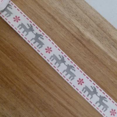1.8 Metre Piece Christmas Ribbon White Cotton 16mm Gifts AUS Free Postage - image 1 of 2