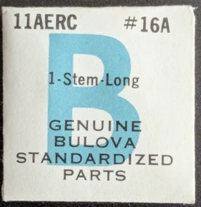 NOS NEW Genuine Bulova Cal. 11AERC # 16A Long Winding Stem - Vintage Watch Part - Picture 1 of 2