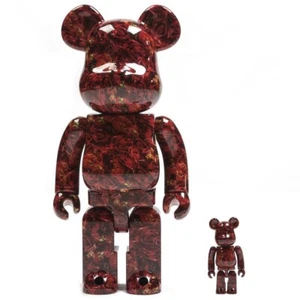 Medicom BE@RBRICK Mika Ninagawa Leather Rose 400% and 100% set Bearbrick - Picture 1 of 3