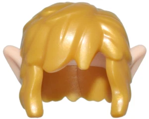 NUEVO LEGO Link Elfo Perla Oro Pieza de pelo Elfos Orejas Minifigura 105002pb01 Zelda - Imagen 1 de 1