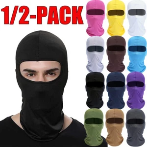 1/2 Pack Balaclava Ski Full Face Mask UV Protection Motorcycle Hood Helmet Hat - Picture 1 of 44