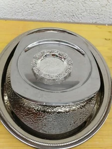 12 X Serviertablett, 9 X Edelstahl In Verschiedenen Ausführungen Und Größen  - Bild 1 von 6
