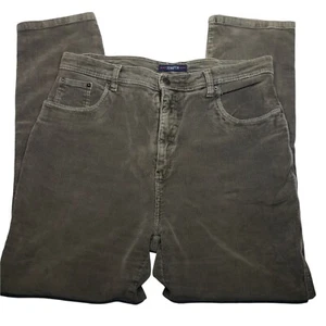 Bill Blass Damen Gr. 16 Jeans olivgrün Cord gerades Bein Hose Taschen - Bild 1 von 5