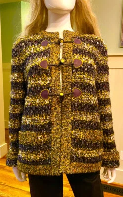 7K Chanel 2019 Knit Toggle Coatigan 38 40 42 6 8 10 Jacket Coat Sweater Top M L - Image 1 of 4