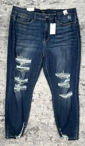 Judy Blue Dark Wash High Waist Skinny Fit Stretch Denim Jeans Size 24W NWT - Picture 1 of 7