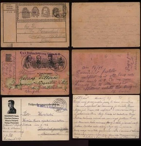 WWI AUSTRO-HUNGARIAN Three illustrated FELDPOST OFFICE CARDS - Picture 1 of 1
