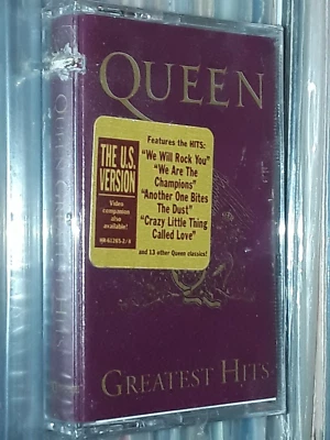 QUEEN GREATEST HITS CASSETTE TAPE SEPT 1992 US EDITION HYPE STICKER STILL SEALED - Image 1 of 4