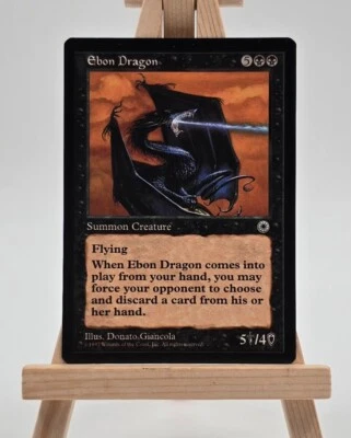 Ebon Dragon  Portal 1 Magic Karte MTG englisch (Ebenholzdrache) - Bild 1 von 2