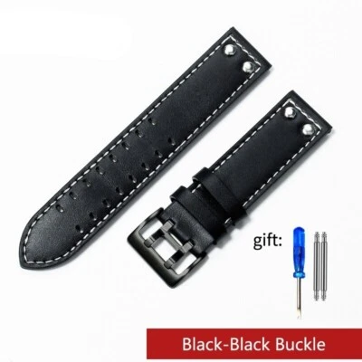 Pulseira de relógio de couro genuíno para relógio de campo cáqui Hamilton h760250 h77616533 Watc - Imagem 1 de 4