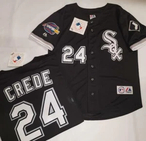 1805 Chicago White Sox Joe Crede 2005 Serie Mundial camiseta de béisbol negra nueva - Imagen 1 de 1