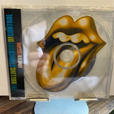 THE ROLLING STONES 3 TRK CD OUT OF CONTROL - 1997 LTD ED TONGUE  PICTURE DISC UK - Image 1 of 2