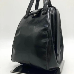 Yohji yamamoto Y's tote bag a mano y2k vintage pelle nera donna buone condizioni - Foto 1 di 9