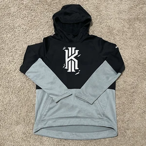 Nike Kyrie Elite Pullover Felpa con Cappuccio Uomo Large Cool Grigio Nero Colorblock Fleece - Foto 1 di 8