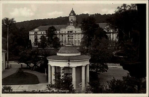 Bad Liebenstein Ansichtskarte 1932 Partie am Hotel Der Kaiserhof mit Brunnen - Picture 1 of 2