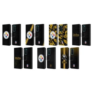 NFL PITTSBURGH STEELERS LOGO LEATHER BOOK WALLET CASE COVER FOR HUAWEI PHONES - Picture 1 of 11