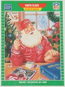 RARE 1989 PRO SET FOOTBALL SANTA CLAUS DEALER PROMO SP LUD DENNY CHRISTMAS CARD - Picture 1 of 2