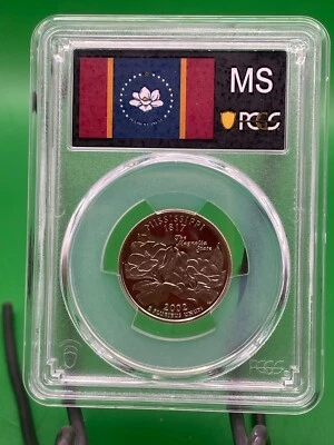 2002-S Clad Proof Mississippi State Quarter-PCGS PR 70 DCAM-State Flag - Image 1 of 4