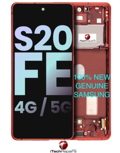 100% GENUINE SAMSUNG S20 FE OLED ASSEMBLY (CLOUD RED) AAA+ AUTHENTIC S20FE NEW!! - Picture 1 of 4