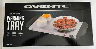 OVENTE Warming Tray with Adjustable Temperature Control FW170S - Silver 20"x9" - Image 1 of 4