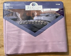 Jubiläum Perkal 180 Fadenzahl volles flaches Blatt rosa/mauve Vintage - Bild 1 von 4